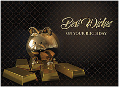 Golden Wishes Birthday Card A2271U-X